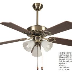 QUẠT TRẦN ĐÈN TRUYỀN THỐNG T42-6150AB