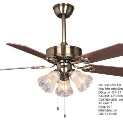 QUẠT TRẦN ĐÈN TRUYỀN THỐNG T42-6501AB